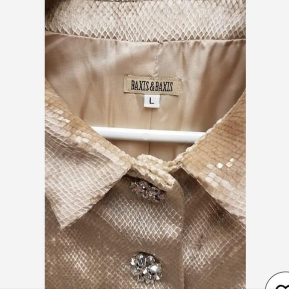 Baxis & Baxis Reptile print jacket with rhinestone buttons - Picture 3 of 6